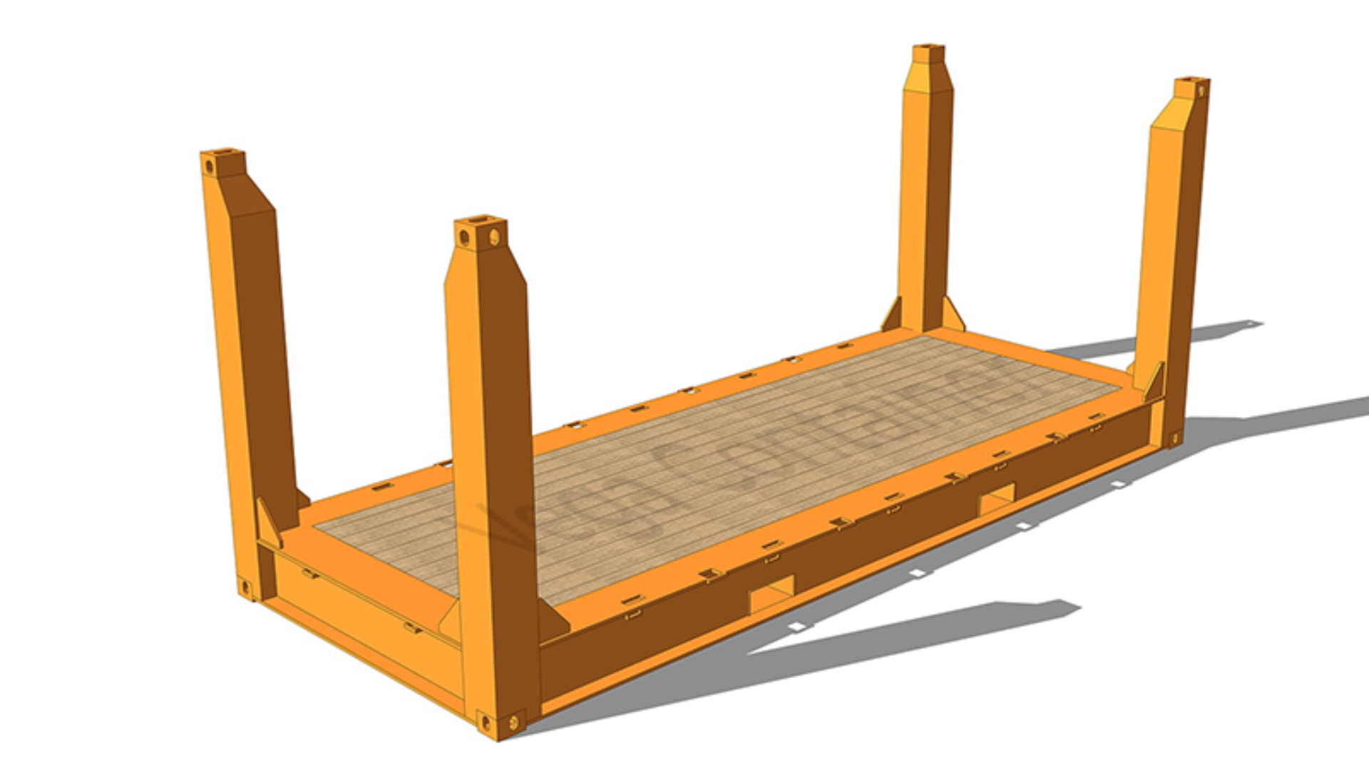 20′ Flatrack Fix End